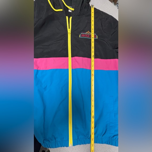 Universal Studios Nylon Windbreaker Adult Large Colorblock Full Zip Jacket Retro - Picture 13 of 13